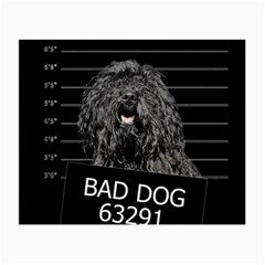 Bad Dog Small Glasses Cloth (2-side) by Valentinaart