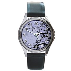 Grebe Spotting Ink Round Metal Watch by DeneWestUK