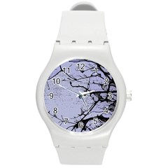 Grebe Spotting Ink Round Plastic Sport Watch (m)