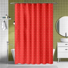 Decorative Retro Hearts Pattern  Shower Curtain 48  X 72  (small)  by TastefulDesigns