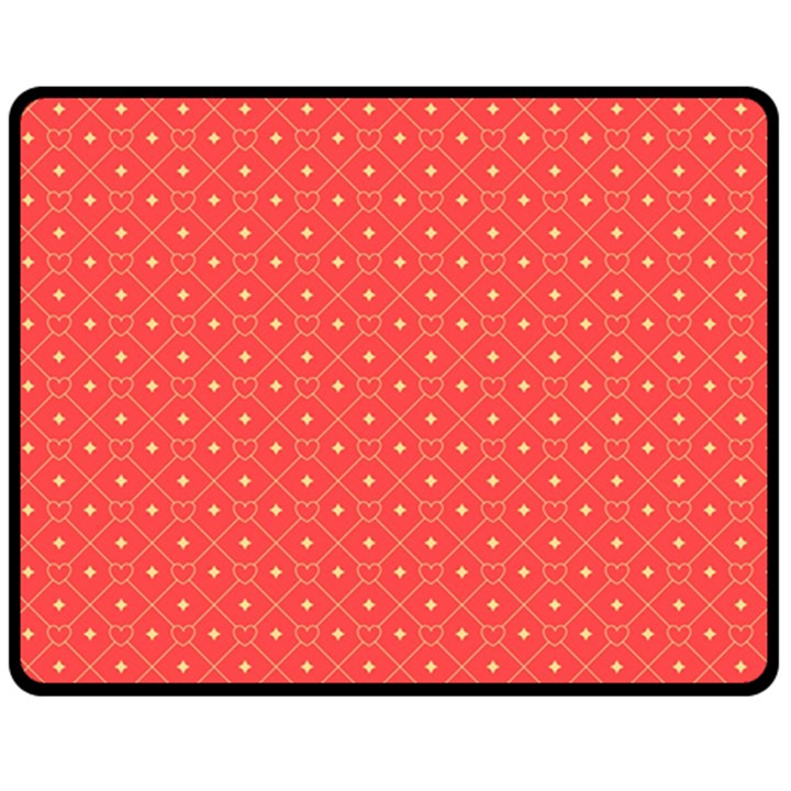 Decorative Retro Hearts Pattern  Double Sided Fleece Blanket (Medium) 