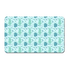 Flowers And Leaves Pattern Magnet (rectangular) by TastefulDesigns