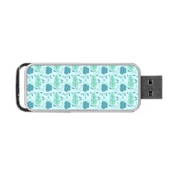 Flowers And Leaves Pattern Portable Usb Flash (two Sides) by TastefulDesigns