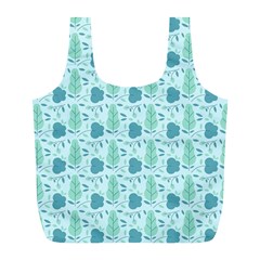 Flowers And Leaves Pattern Full Print Recycle Bags (l)  by TastefulDesigns