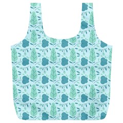 Flowers And Leaves Pattern Full Print Recycle Bags (l)  by TastefulDesigns