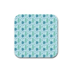 Seamless Floral Background  Rubber Square Coaster (4 Pack)  by TastefulDesigns