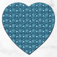 Seamless Floral Background  Jigsaw Puzzle (heart) by TastefulDesigns