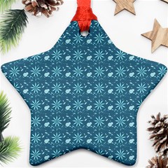 Seamless Floral Background  Star Ornament (two Sides) by TastefulDesigns