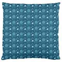 Seamless Floral Background  Large Flano Cushion Case (one Side) by TastefulDesigns