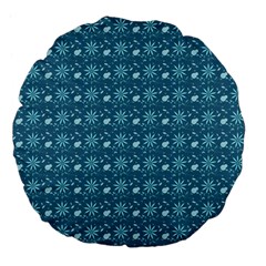 Seamless Floral Background  Large 18  Premium Flano Round Cushions by TastefulDesigns