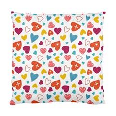 Colorful Bright Hearts Pattern Standard Cushion Case (two Sides) by TastefulDesigns