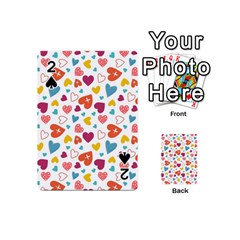 Colorful Bright Hearts Pattern Playing Cards 54 (mini)  by TastefulDesigns