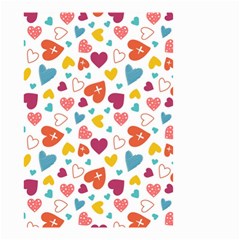 Colorful Bright Hearts Pattern Small Garden Flag (two Sides) by TastefulDesigns