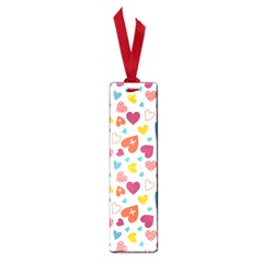 Colorful Bright Hearts Pattern Small Book Marks by TastefulDesigns