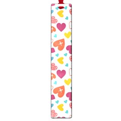 Colorful Bright Hearts Pattern Large Book Marks by TastefulDesigns