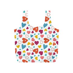 Colorful Bright Hearts Pattern Full Print Recycle Bags (s)  by TastefulDesigns