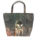 Awesome Wolf In The Night Bucket Bags Front