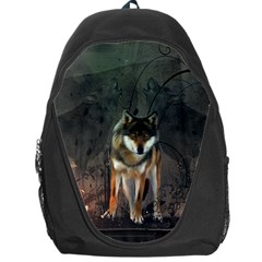 Awesome Wolf In The Night Backpack Bag by FantasyWorld7