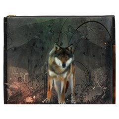 Awesome Wolf In The Night Cosmetic Bag (xxxl)  by FantasyWorld7