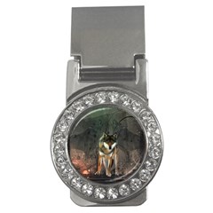 Awesome Wolf In The Night Money Clips (cz)  by FantasyWorld7