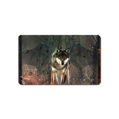 Awesome Wolf In The Night Magnet (name Card) by FantasyWorld7