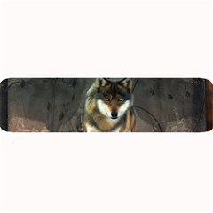 Awesome Wolf In The Night Large Bar Mats by FantasyWorld7