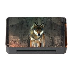 Awesome Wolf In The Night Memory Card Reader With Cf by FantasyWorld7