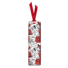 Hand Drawn Red Flowers Pattern Small Book Marks by TastefulDesigns