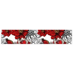 Hand Drawn Red Flowers Pattern Flano Scarf (small) by TastefulDesigns