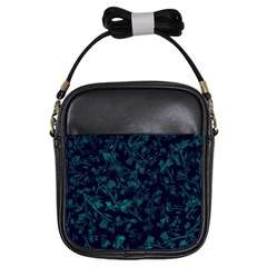 Leaf Pattern Girls Sling Bags by berwies