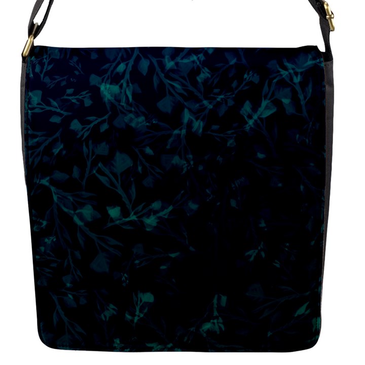 leaf pattern Flap Messenger Bag (S)