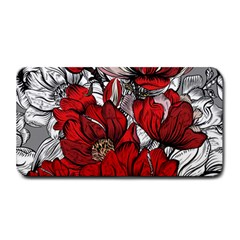 Red Flowers Pattern Medium Bar Mats by TastefulDesigns