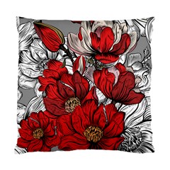 Red Flowers Pattern Standard Cushion Case (two Sides) by TastefulDesigns