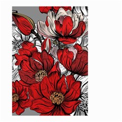 Red Flowers Pattern Small Garden Flag (two Sides) by TastefulDesigns