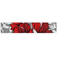 Red Flowers Pattern Flano Scarf (large) by TastefulDesigns