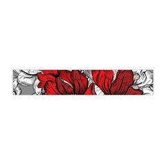 Red Flowers Pattern Flano Scarf (mini) by TastefulDesigns