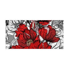 Red Flowers Pattern Yoga Headband by TastefulDesigns