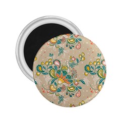 Hand Drawn Batik Floral Pattern 2 25  Magnets by TastefulDesigns