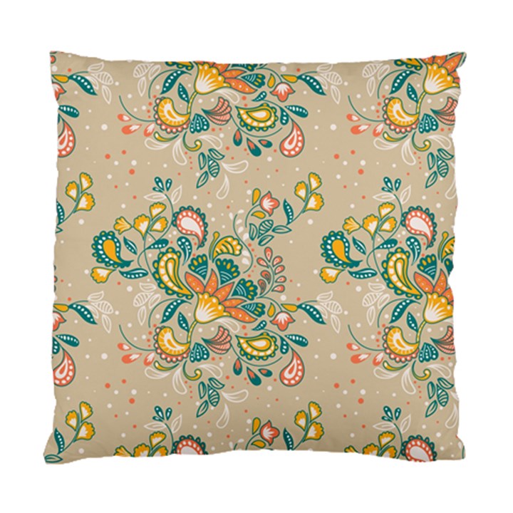 Hand drawn batik floral pattern Standard Cushion Case (Two Sides)