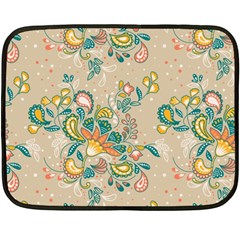 Hand drawn batik floral pattern Fleece Blanket (Mini)