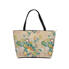 Hand drawn batik floral pattern Shoulder Handbags