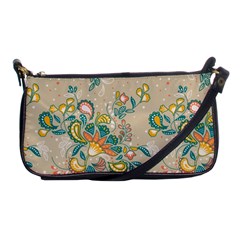 Hand drawn batik floral pattern Shoulder Clutch Bags