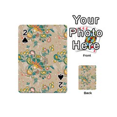 Hand Drawn Batik Floral Pattern Playing Cards 54 (mini)  by TastefulDesigns