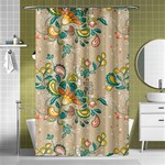 Hand drawn batik floral pattern Shower Curtain 48  x 72  (Small)  Curtain(48  X 72 ) - 42.18 x64.8  Curtain(48  X 72 )