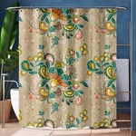 Hand drawn batik floral pattern Shower Curtain 60  x 72  (Medium)  60 x72  Curtain