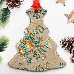 Hand drawn batik floral pattern Ornament (Christmas Tree) 