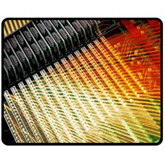 Technology Circuit Double Sided Fleece Blanket (Medium) 