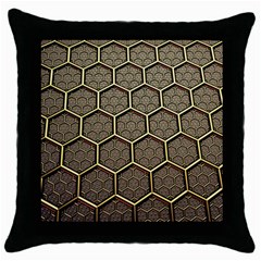 Texture Hexagon Pattern Throw Pillow Case (Black)