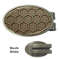 Texture Hexagon Pattern Money Clips (Oval) 