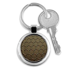 Texture Hexagon Pattern Key Chains (Round) 